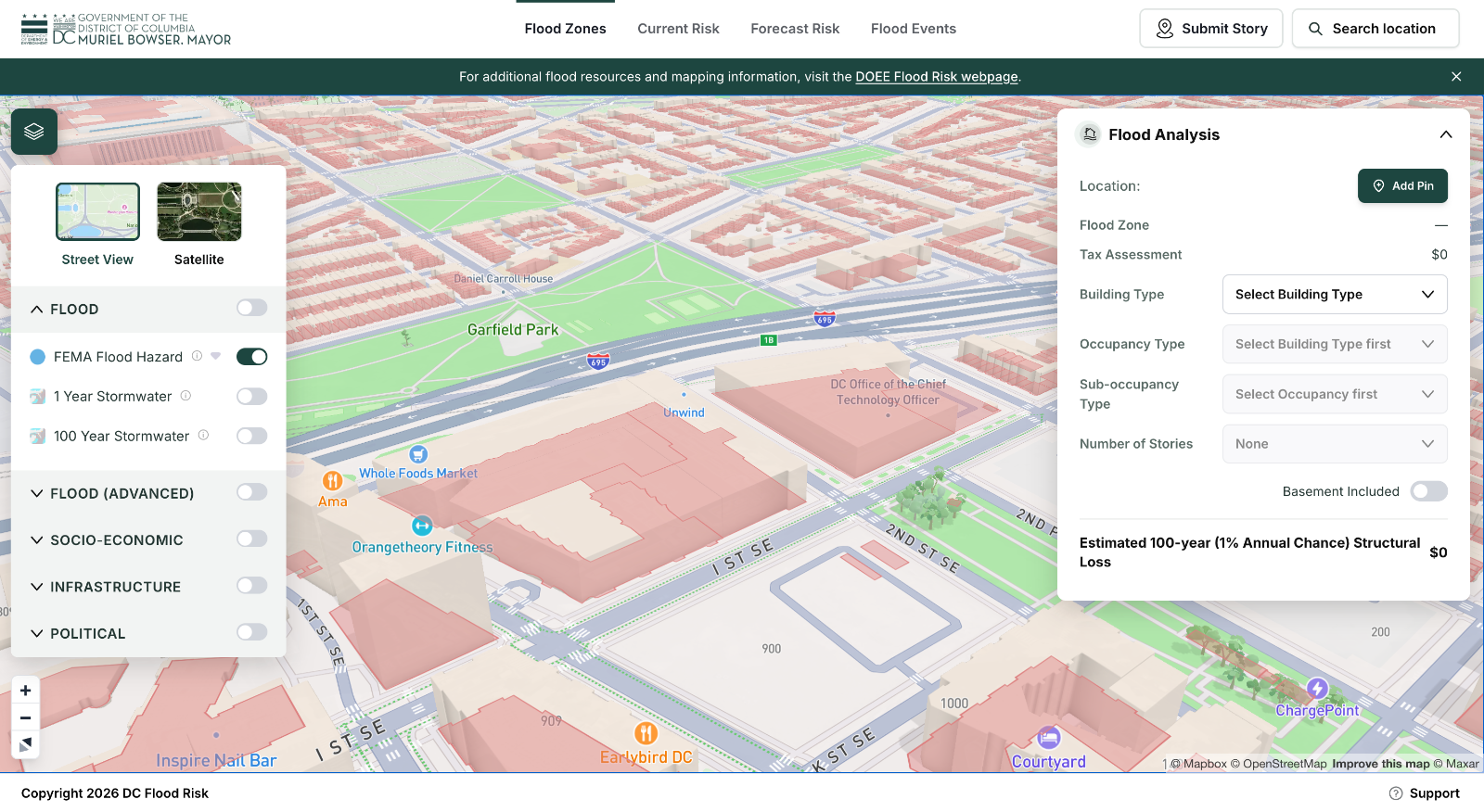 Washington DC Flood Risk Portal
